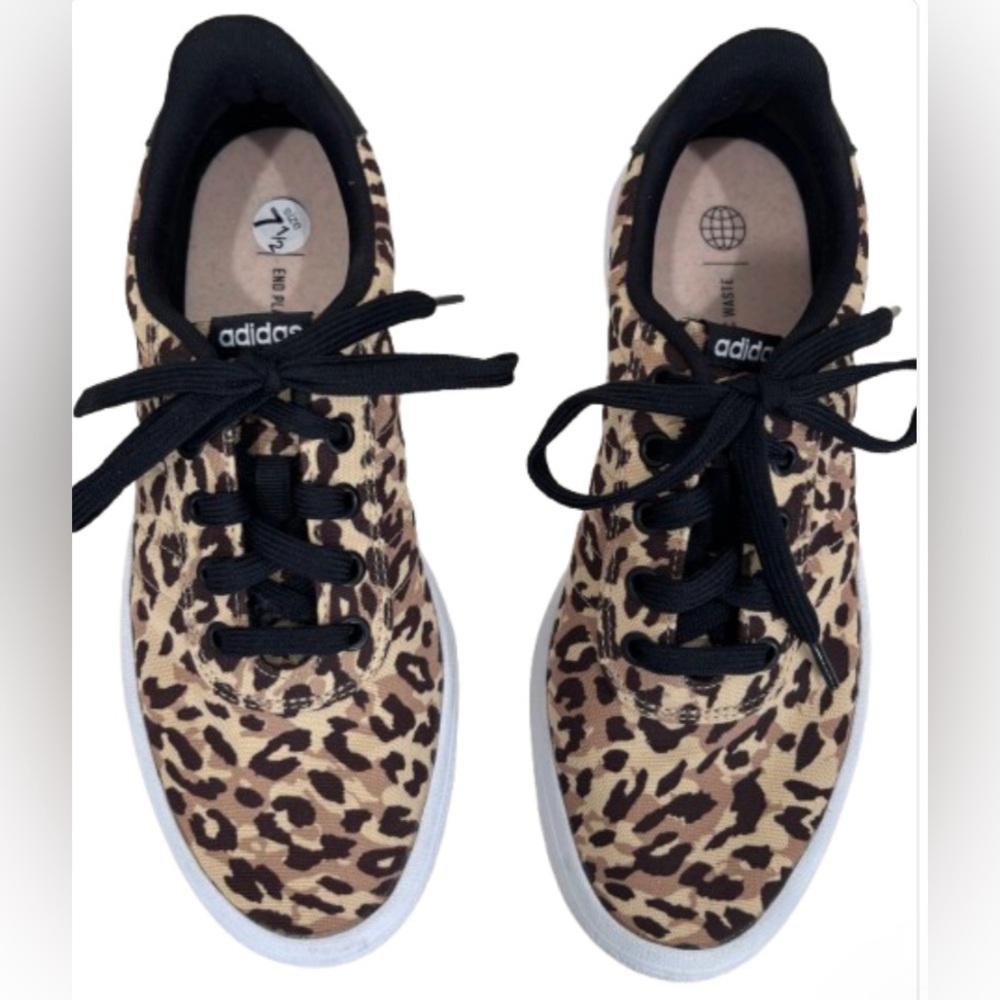 Size 7 1/2 NWOT Adidas Animal Print Sneakers with Black Accents